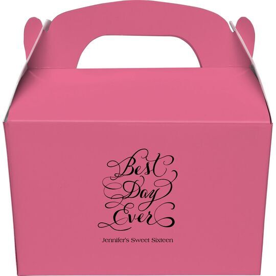 Whimsy Best Day Ever Gable Favor Boxes
